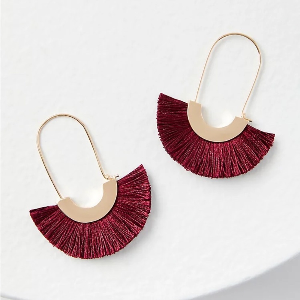 LOFT Crescent Fringe Earrings